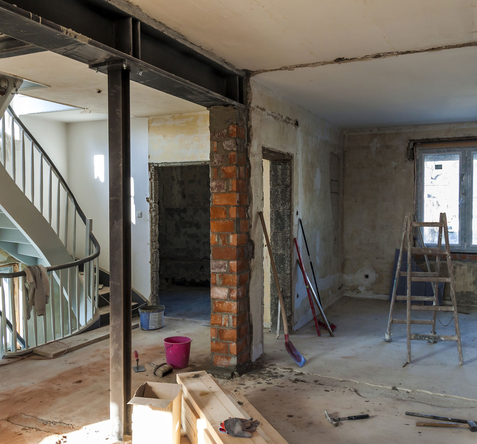 Interior of a house under construction. Renovation of an apartment